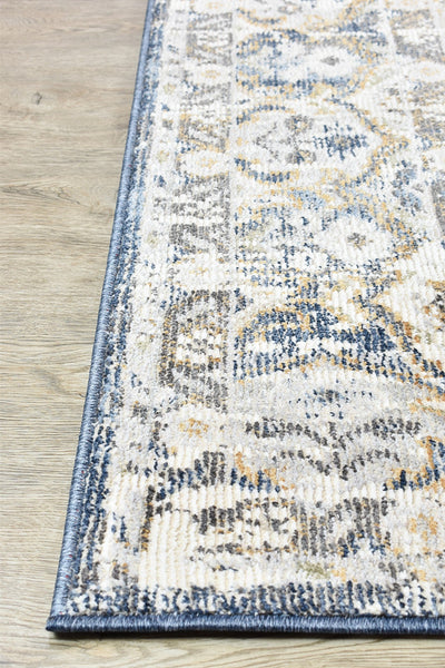 Medina Open Field Dark Blue Rug 0318A