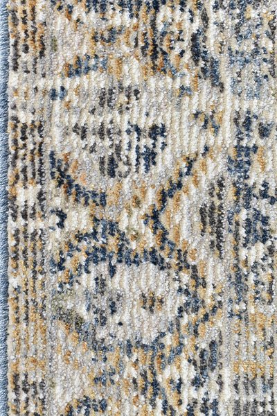 Medina Open Field Dark Blue Runner Rug 0318A