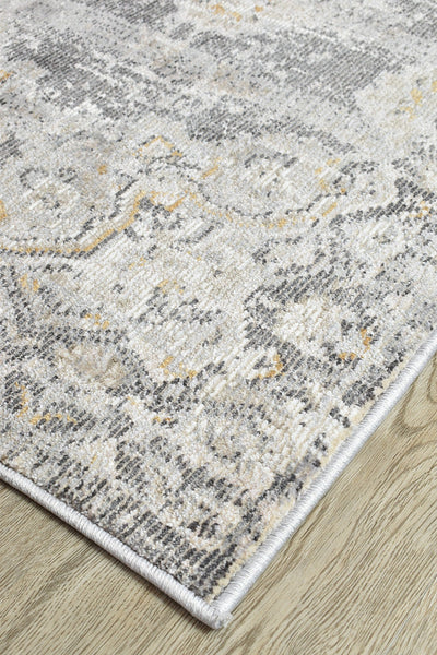 Medina Open Field L.Grey Runner Rug 0318A