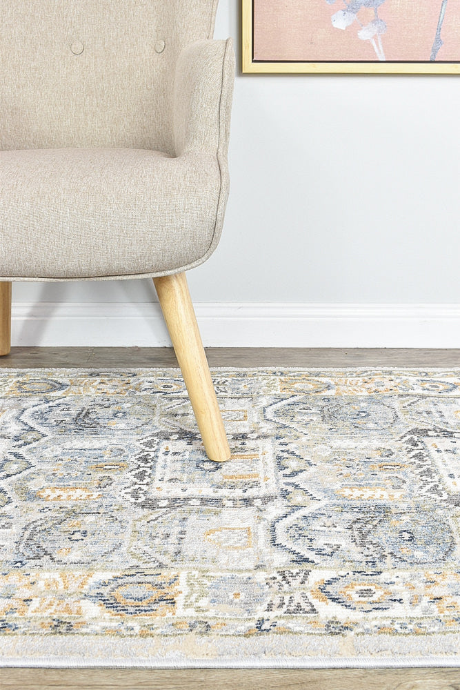 Medina Hugo Blue Grey Rug 0319A