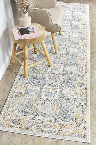 Medina Hugo Blue Grey Rug 0319A