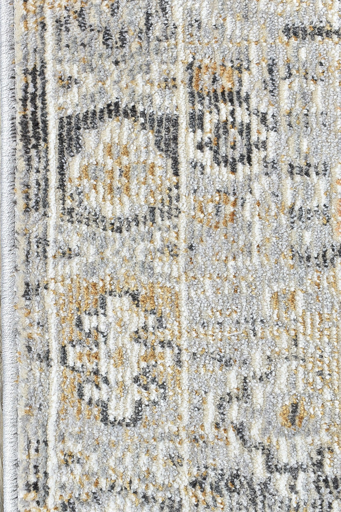 Medina Tribal Grey Mustard Rug 0320C