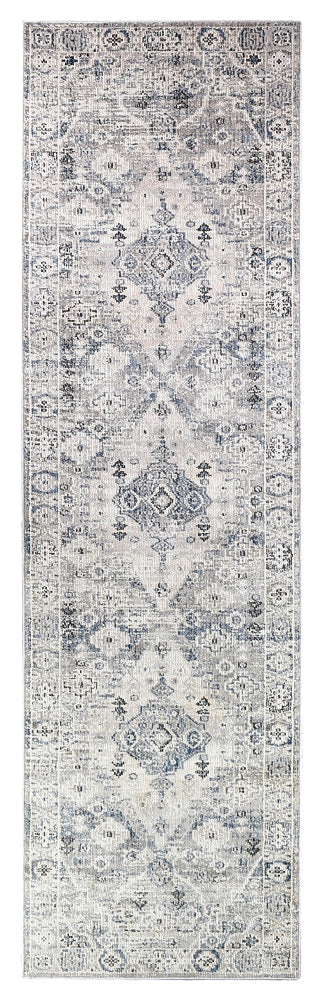 Medina Azari Blue L.Grey Runner Rug 0320C