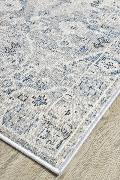 Medina Azari Blue L.Grey Runner Rug 0320C