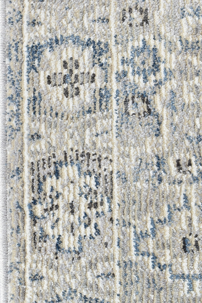 Medina Azari Blue L.Grey Runner Rug 0320C