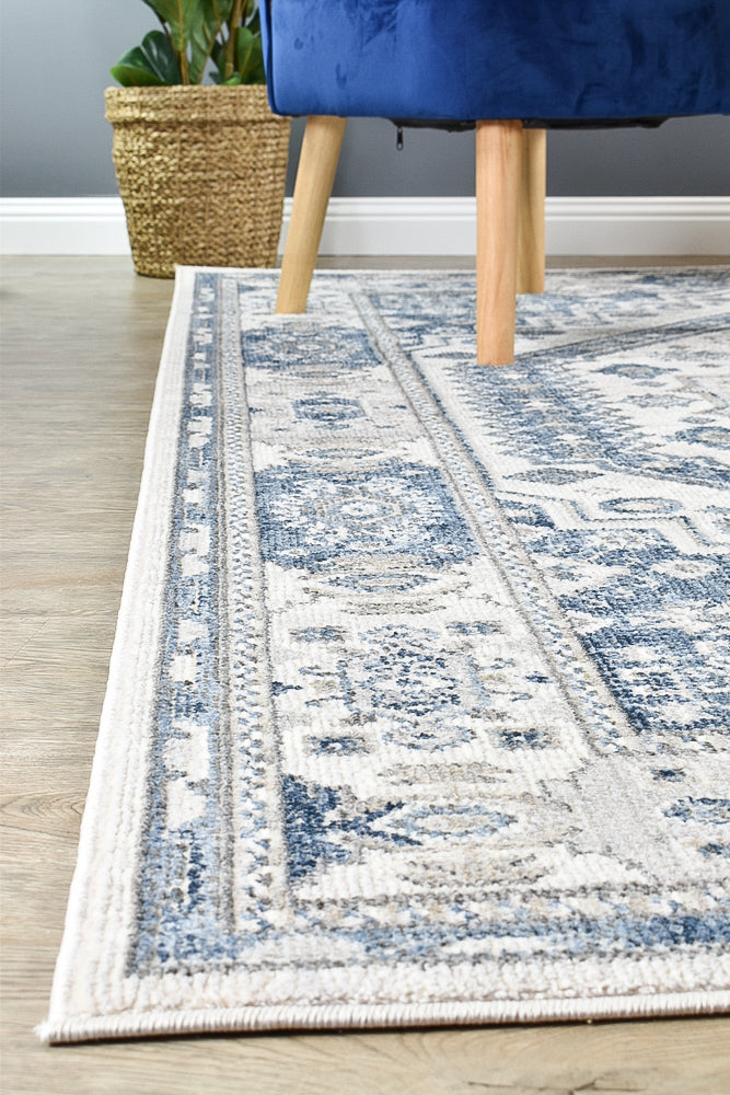 Medina Sofia Cream Blue Rug A161A