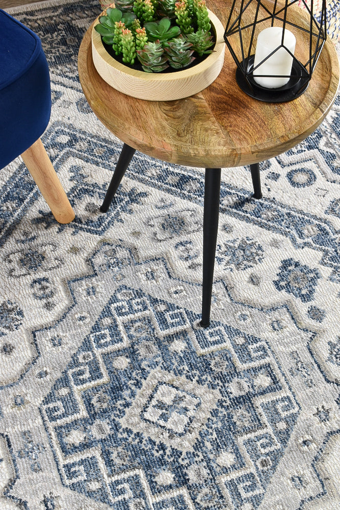 Medina Sofia Cream Blue Rug A161A