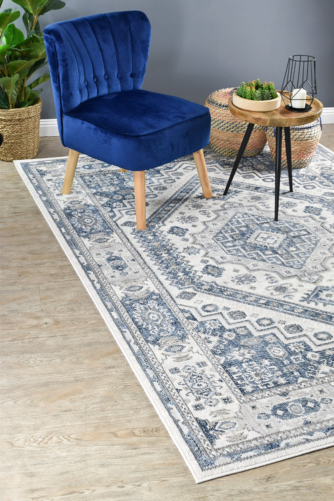 Medina Sofia Cream Blue Rug A161A