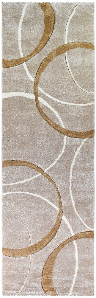 Milan Dahlia 798 Beige Dark Beige Runner Rug