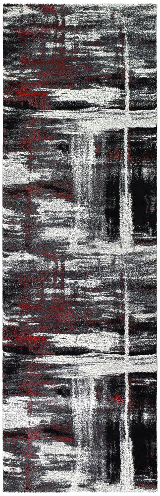 Milan Dahlia 347 Light Grey Red Runner Rug, Rugs Online Rugs Sydney Australia, www.rugsonlinerugs.com.au