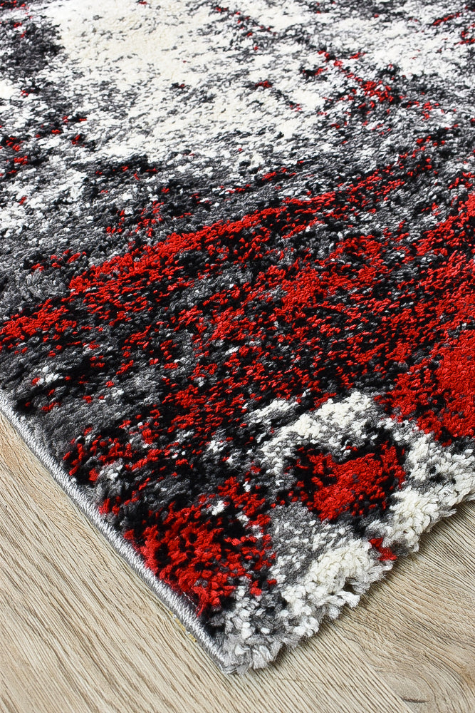 Milan Dahlia 651 White Red Rug