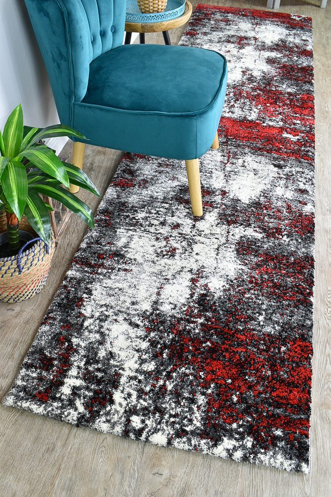 Milan Dahlia 651 White Red Runner Rug, Rugs Online Rugs Sydney Australia, www.rugsonlinerugs.com.au