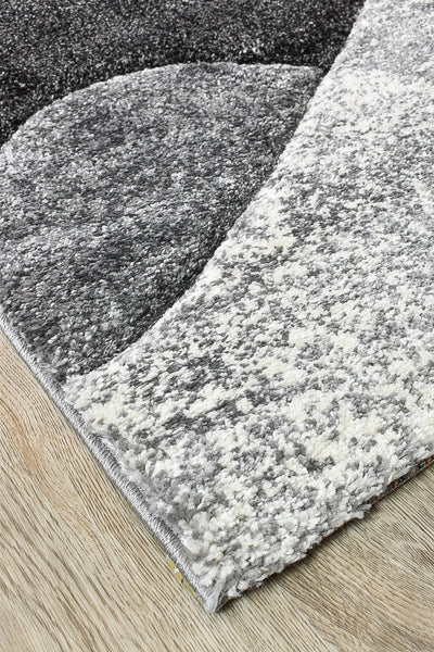 Milan Dahlia 298 Dark Grey Light Grey Runner Rug