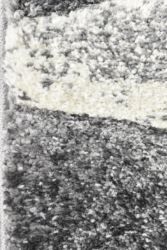 Milan Dahlia 298 Dark Grey Light Grey Runner Rug