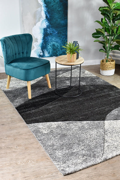 Milan Dahlia 298 Dark Grey Light Grey Rug