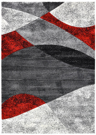 Milan Dahlia 298 Dark Grey Red Rug, Rugs Online Rugs Sydney Australia, www.rugsonlinerugs.com.au