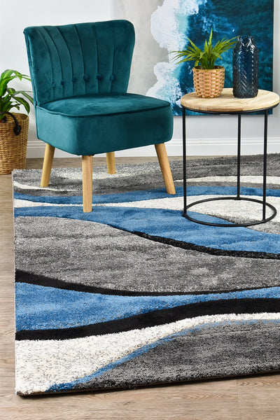 Milan Dahlia 300 Light Grey Blue Rug, Rugs Online Rugs Sydney Australia, www.rugsonlinerugs.com.au