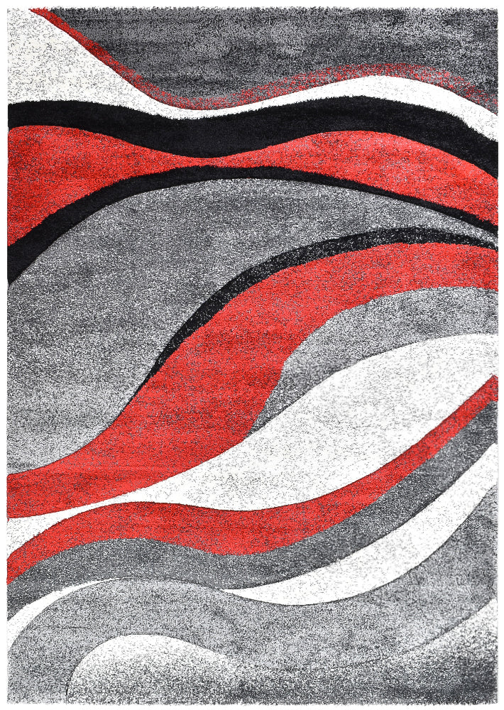 Milan Dahlia 300 Light Grey Red Rug, Rugs Online Rugs Sydney Australia, www.rugsonlinerugs.com.au