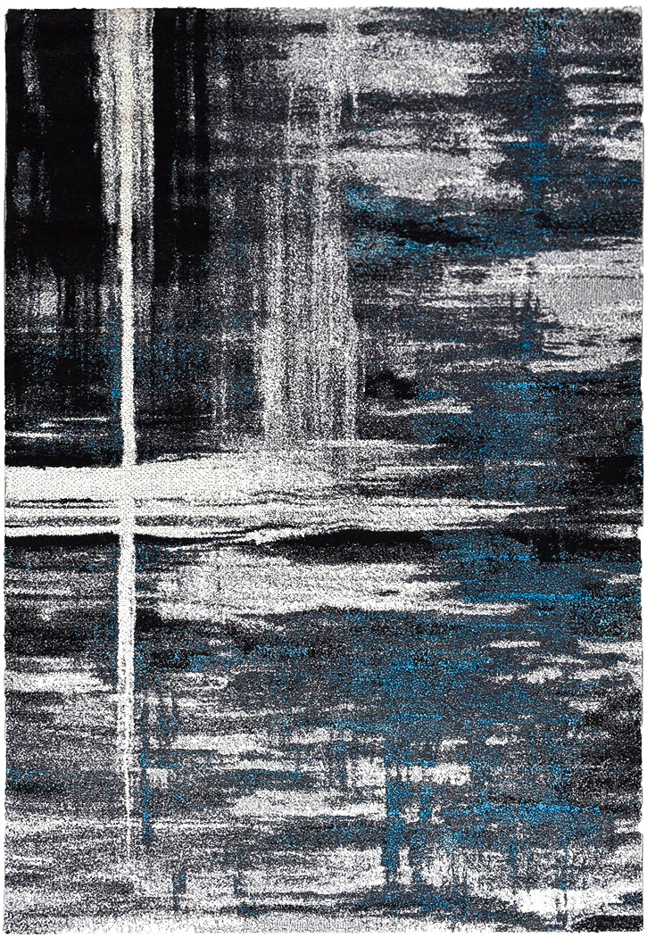 Milan Dahlia 347 Light Grey Turquoise Rug