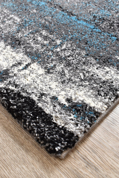 Milan Dahlia 347 Light Grey Turquoise Rug