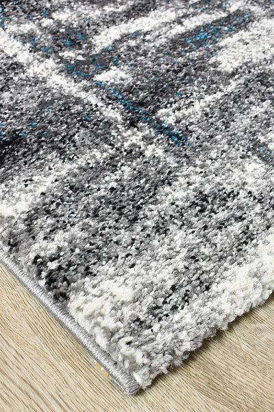 Milan Dahlia 347 Light Grey Turquoise Rug