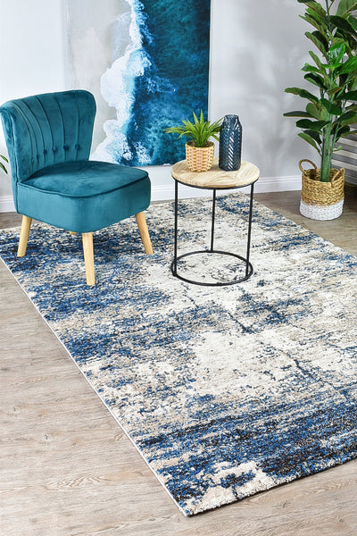 Milan Dahlia 651 White Blue Rug