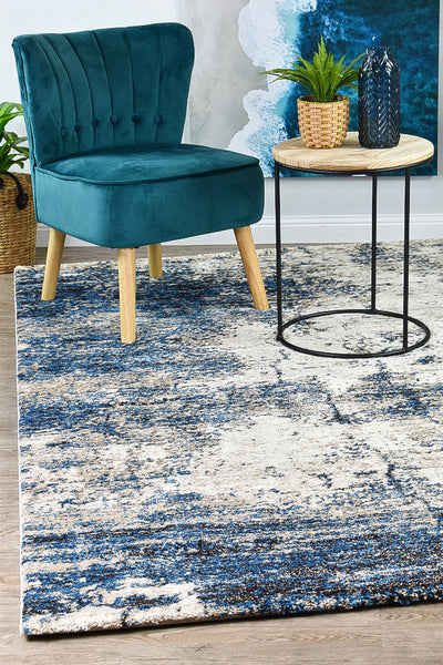 Milan Dahlia 651 White Blue Rug, Rugs Online Rugs Sydney Australia, www.rugsonlinerugs.com.au