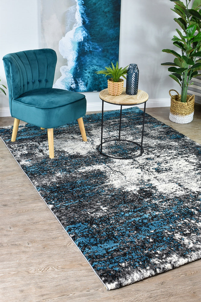 Milan Dahlia 651 White Turquoise Rug