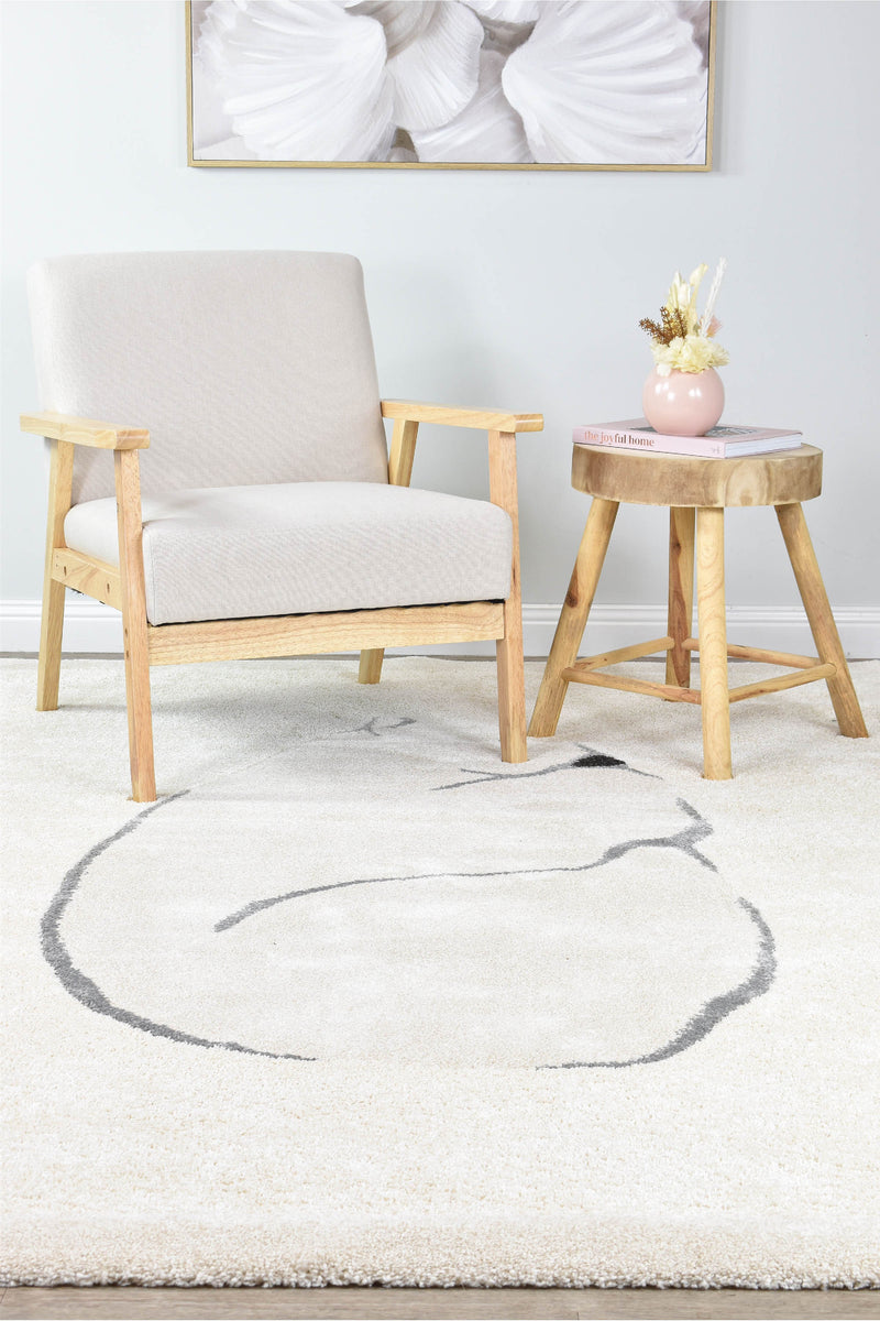 Naomi Polar Snow Bear Rug