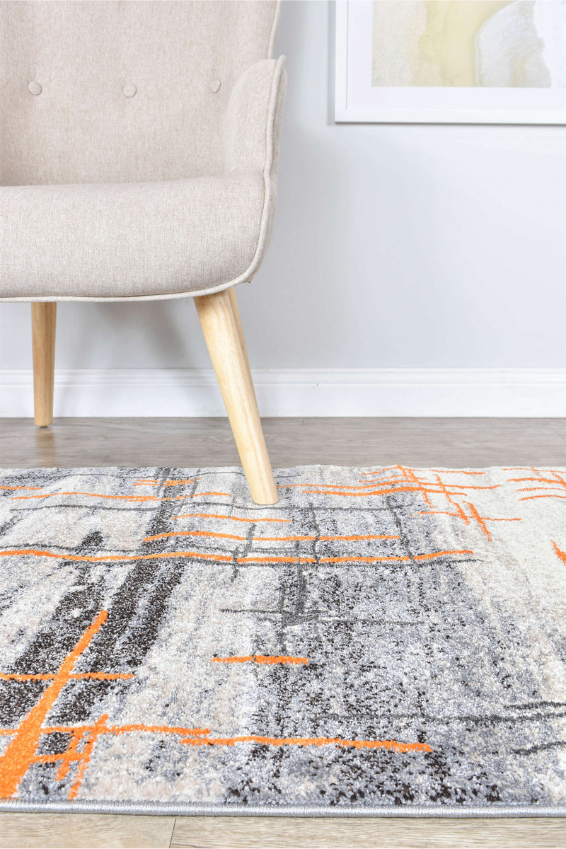 Mona 726A Grey Orange Rug