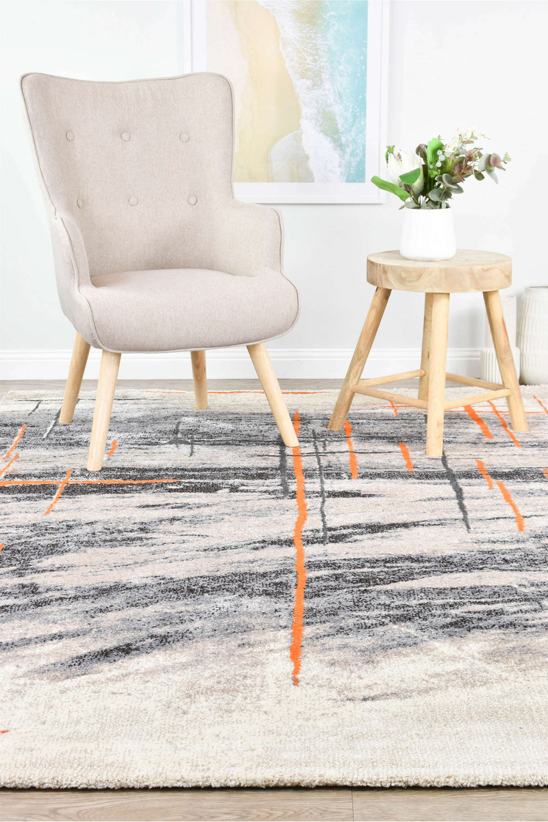 Mona 726A Grey Orange Rug