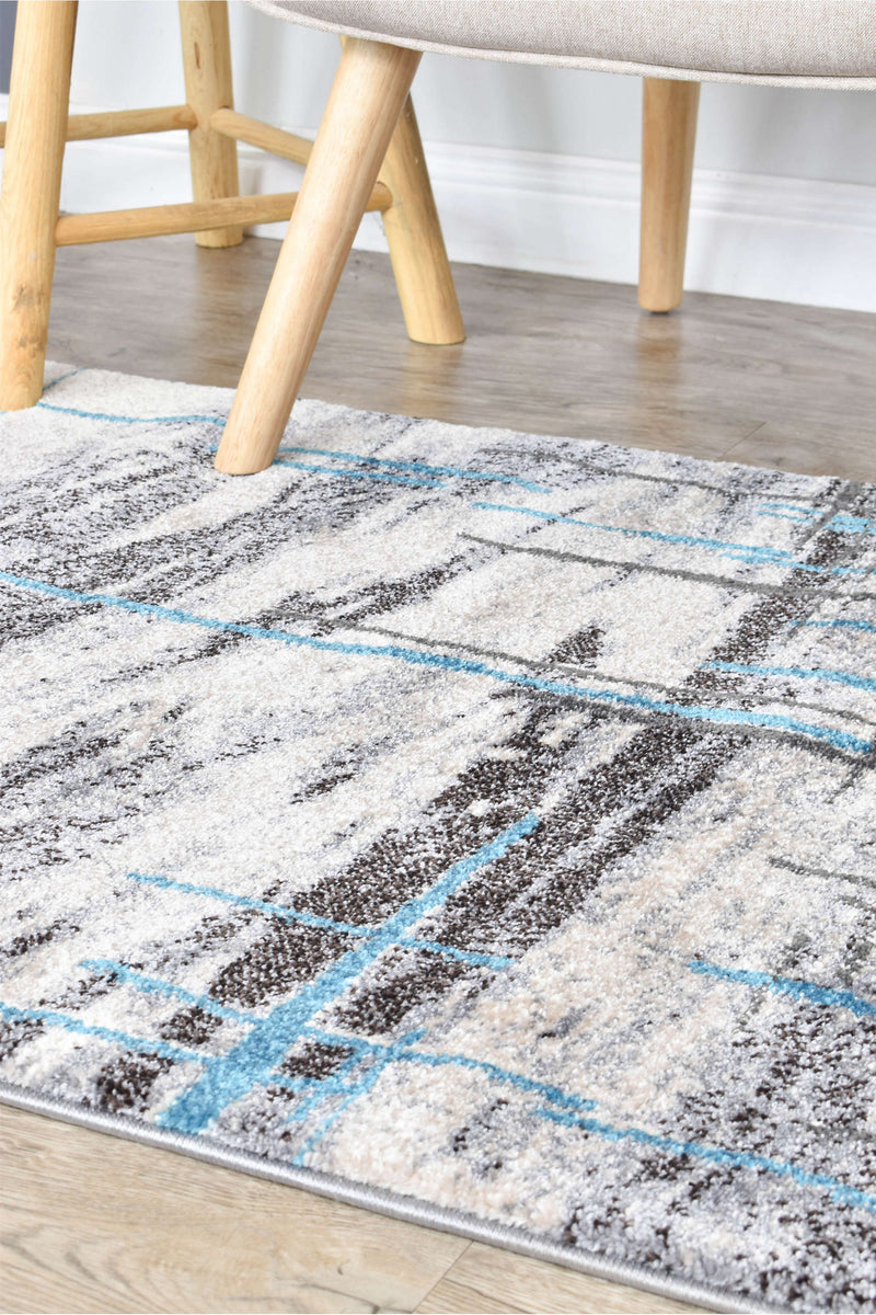 Mona 726AA Grey Turquoise Rug