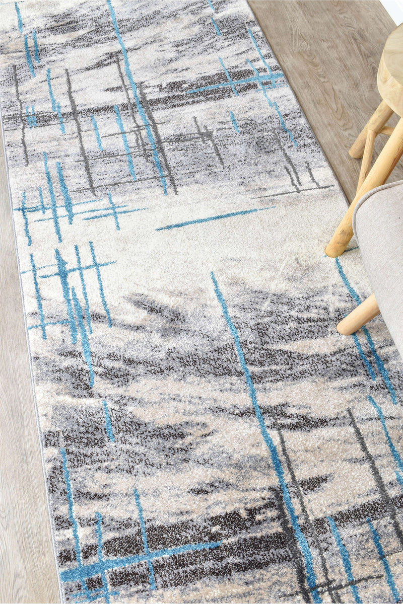 Mona 726AA Grey Turquoise Rug