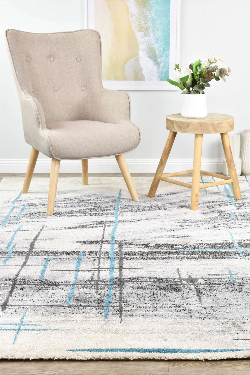 Mona 726AA Grey Turquoise Rug