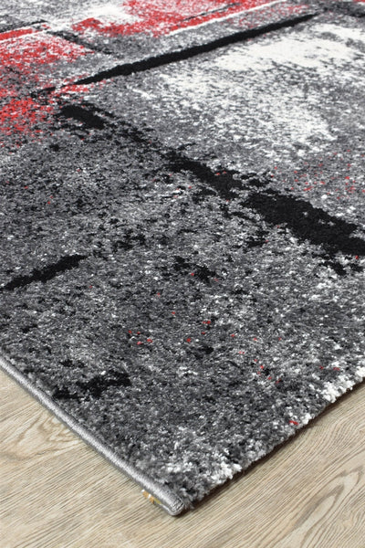 Mona 53A Grey Red Rug