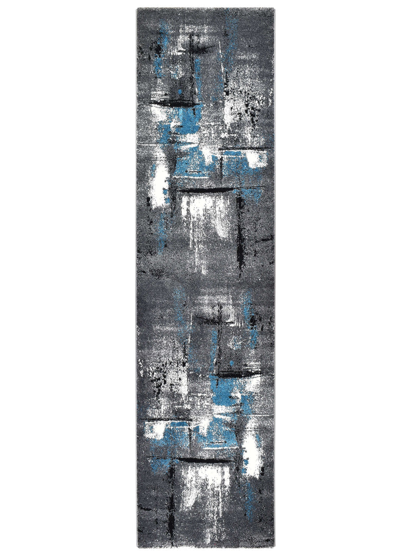 Novas 53A Grey Turquoise Runner Rug, Rugs Online Rugs Sydney Australia, www.rugsonlinerugs.com.au