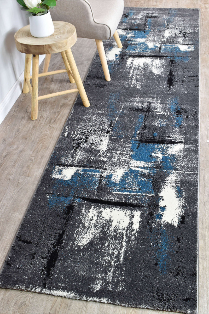 Novas 53A Grey Turquoise Runner Rug, Rugs Online Rugs Sydney Australia, www.rugsonlinerugs.com.au