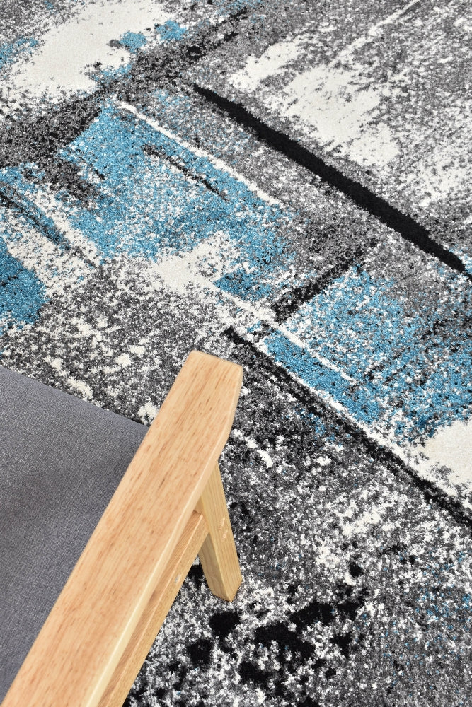 Mona 53A Grey Turquoise Rug