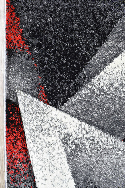 Mona 54B Grey Red Rug