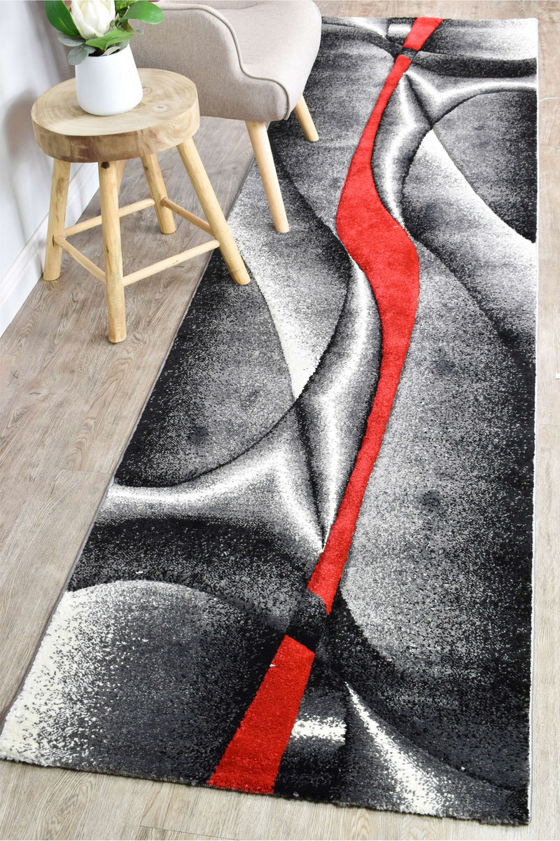 Novas 56A Grey Red Runner Rug