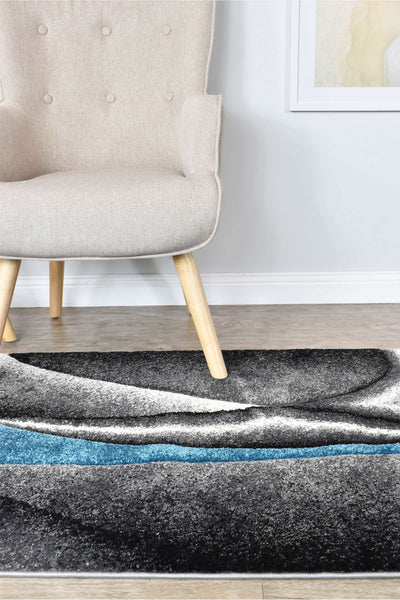 Mona 56A Grey Turquoise Rug