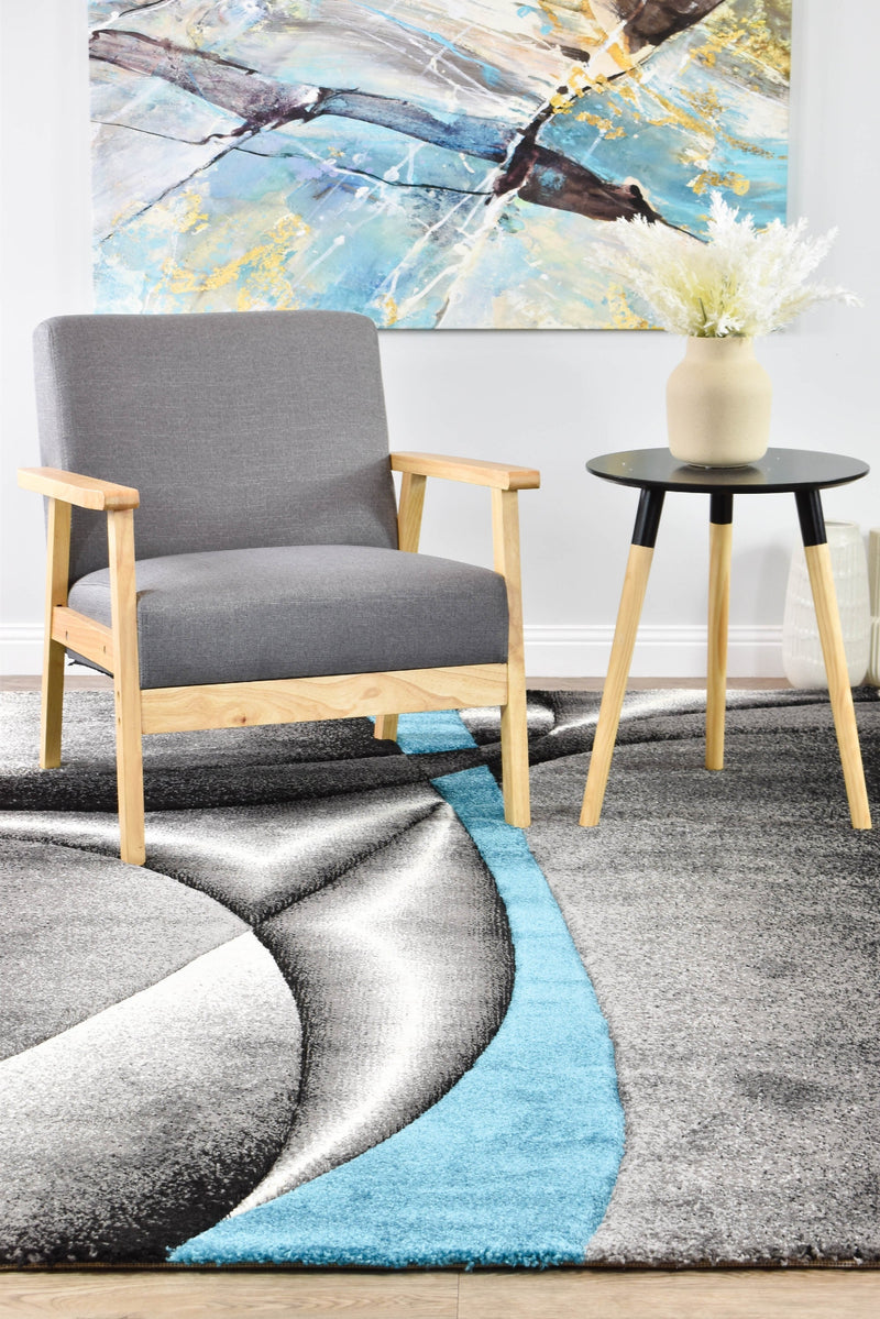 Mona 56A Grey Turquoise Rug