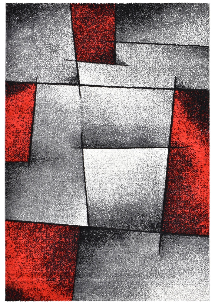 Mona 97A Grey Red Rug