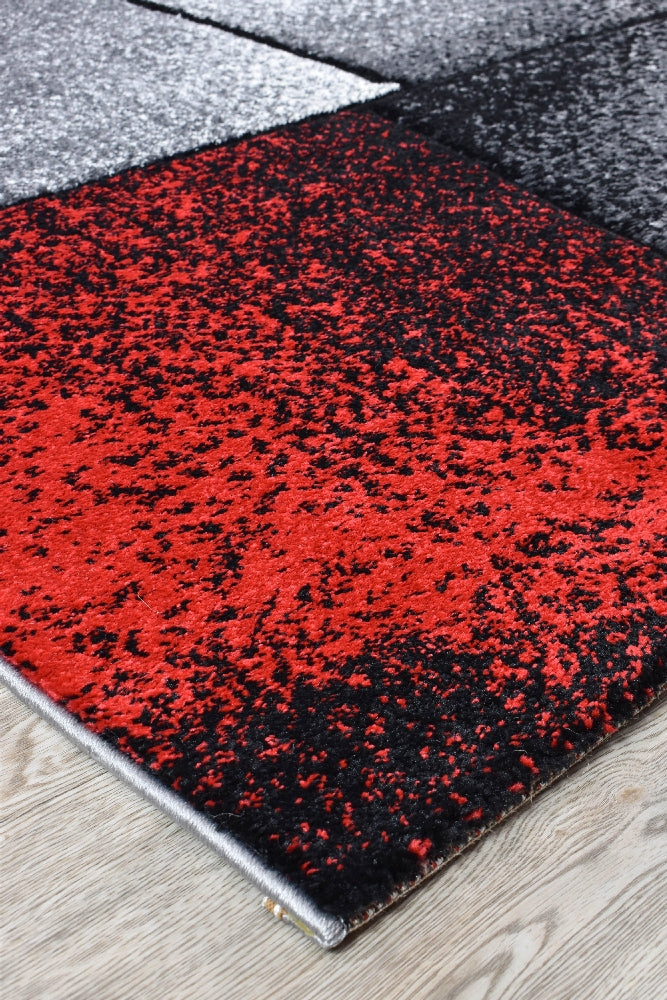 Mona 97A Grey Red Rug