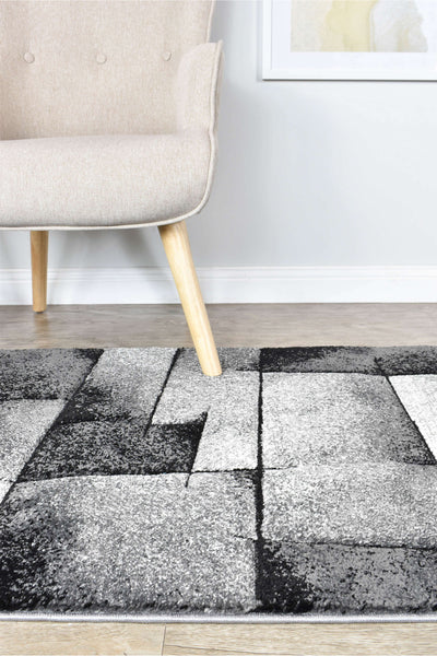 Mona 97A Light Grey Dark Grey Rug