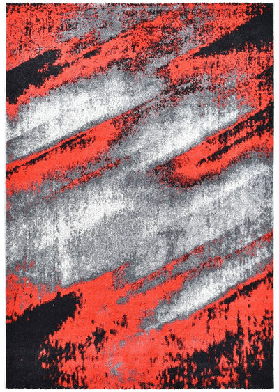 Mona 98A Grey Red Rug