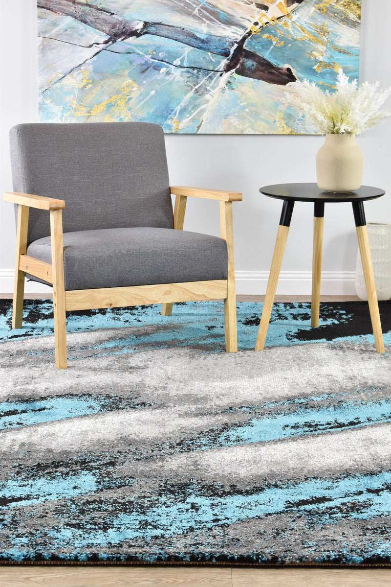 Mona 98A Grey Turquoise Rug