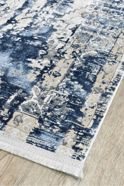 Rosanna Distressed Vintage Denim Runner Rug