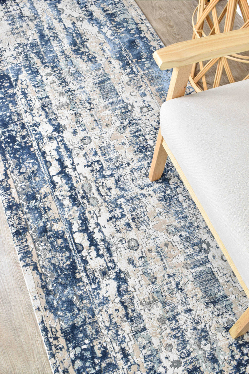 Rosanna Distressed Vintage Denim Runner Rug