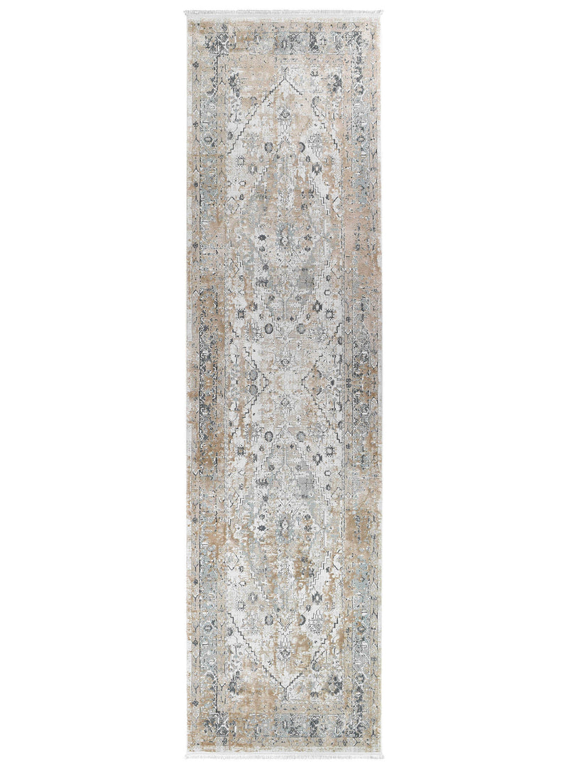 Rosanna Distressed Creamy Beige Runner Rug, Rugs Online Rugs Sydney Australia, www.rugsonlinerugs.com.au